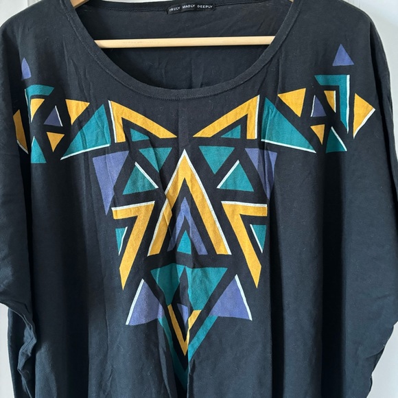 Truly Madly Deeply Black Ethnic Tee - Picture 4 of 7